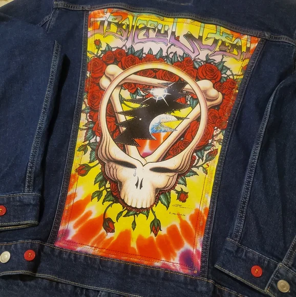 Levi's × Liquid Blue Grateful Dead Space Your Face Custom Trucker Jacket - Picture 9 of 16